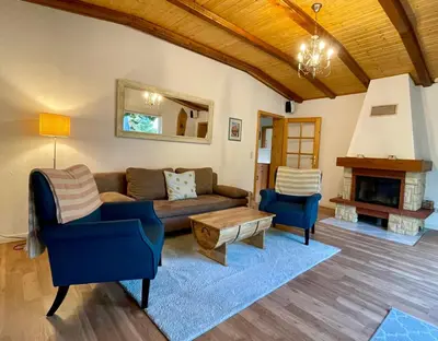 Ein Sitzbereich in der Unterkunft Spreewald Haus Boche