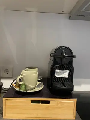 Kaffee-/Teezubehör in der Unterkunft Gemütliches Apartment am BER Flughafen