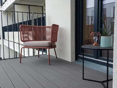 Ein Balkon oder eine Terrasse in der Unterkunft Gemütliches Apartment am BER Flughafen