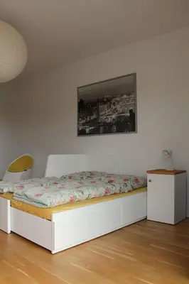 Ein Bett oder Betten in einem Zimmer der Unterkunft Ferienwohnungen Meyerhoff Temmen