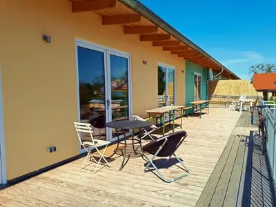 Ein Balkon oder eine Terrasse in der Unterkunft Ferienwohnungen Meyerhoff Temmen