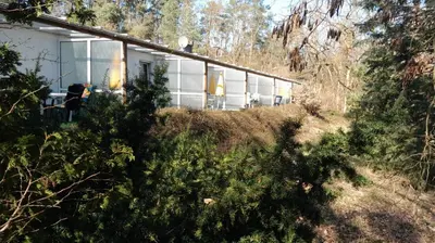 Das Gebäude in dem sich die Ferienwohnung befindet