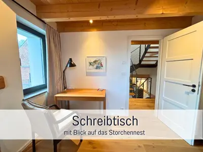 Grundriss der Unterkunft Landloft Linum - Ausgebaute Scheune mit Aussicht, Naturpool, Kamin, Sauna, Luxusausbau, handverlesene MidCentury Möbel & Kunst