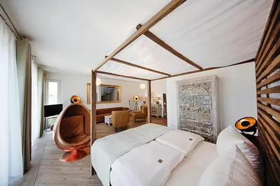 Ein Bett oder Betten in einem Zimmer der Unterkunft Appartement in Strausberg mit Frühstück inklusive