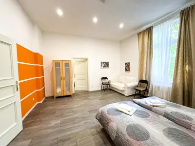 Ein Bett oder Betten in einem Zimmer der Unterkunft Ferienwohnungen Grabbeallee #1