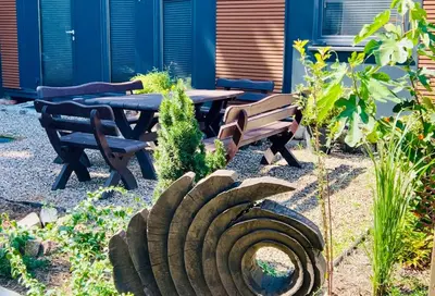 Ein Garten an der Unterkunft Stallgeflüster Lodge