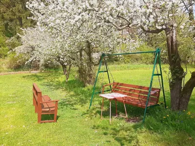 Ein Garten an der Unterkunft Die Malche Gäste und Tagungshaus Villa App 13
