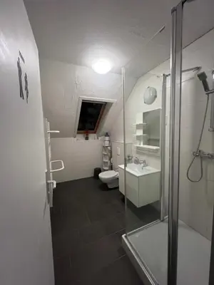 Ein Badezimmer in der Unterkunft Ferienwohnung in Neuenhagen