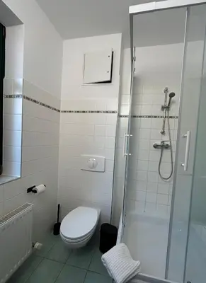 Ein Badezimmer in der Unterkunft Lindenallee Apartments