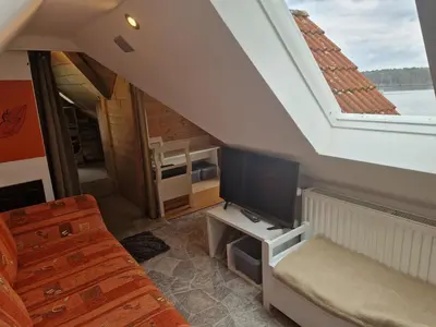 TV/Unterhaltungsangebot in der Unterkunft 2-Etagen-Wohnung im Haus am See von Berlin