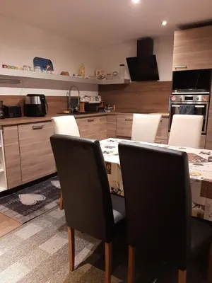 Küche/Küchenzeile in der Unterkunft Ferienwohnung für Monteure