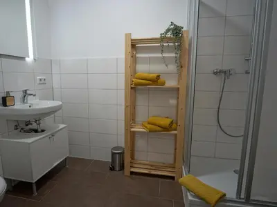 Ein Badezimmer in der Unterkunft Hogulu - 2 - RAUM - App 4