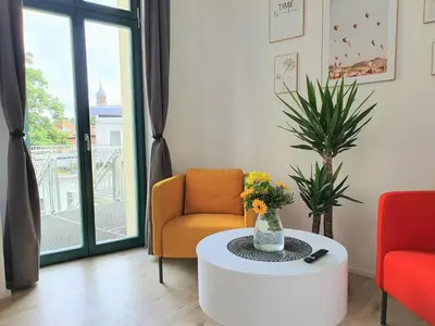Ein Sitzbereich in der Unterkunft Hogulu - ruhig gelegenes Appartement 22 in der Altstadt