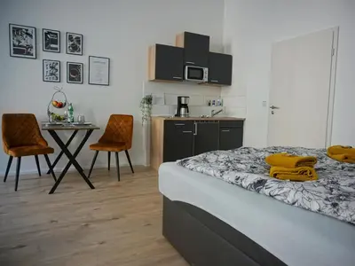 Küche/Küchenzeile in der Unterkunft Hogulu - Rollstuhlfreundliches App 24