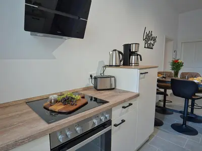Küche/Küchenzeile in der Unterkunft Hogulu - STILVOLL UND ZENTRAL - 3-RAUM Appartement 1
