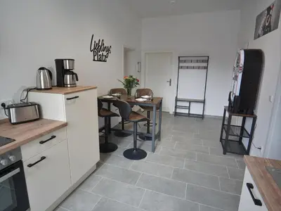 Küche/Küchenzeile in der Unterkunft Hogulu - STILVOLL UND ZENTRAL - 3-RAUM Appartement 1