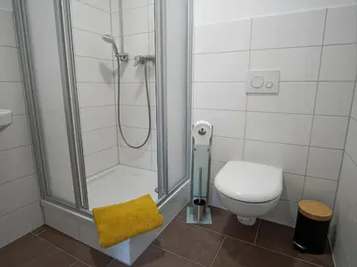 Ein Badezimmer in der Unterkunft Hogulu - urgemütliches Appartement 19 in der Altstadt