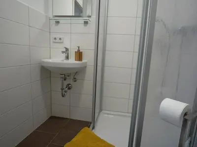Ein Badezimmer in der Unterkunft Hogulu - urgemütliches Appartement 19 in der Altstadt