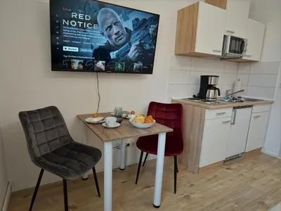 Küche/Küchenzeile in der Unterkunft Hogulu - urgemütliches Appartement 19 in der Altstadt