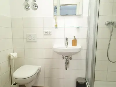 Ein Badezimmer in der Unterkunft Hogulu - außergewöhnliches Appartement 9 in der Altstadt