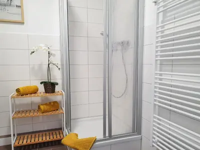 Ein Badezimmer in der Unterkunft Hogulu - schickes Appartement 5 in der Altstadt