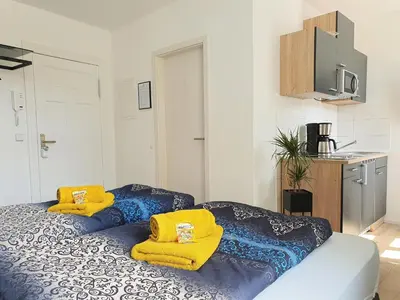 Küche/Küchenzeile in der Unterkunft Hogulu - schickes Appartement 5 in der Altstadt
