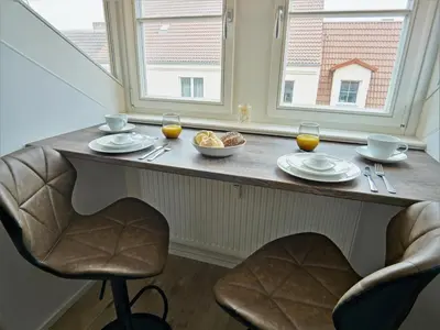 Ein Sitzbereich in der Unterkunft Hogulu - gemütliches Appartement 17 direkt in der Altstadt