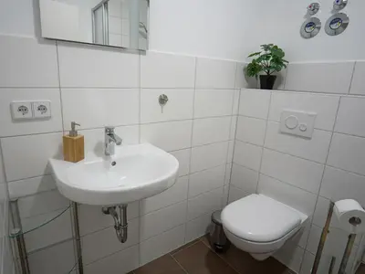 Ein Badezimmer in der Unterkunft Hogulu - gemütliches Appartement 17 direkt in der Altstadt
