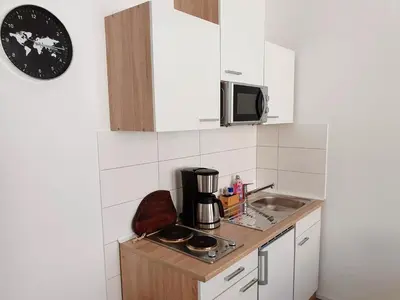 Küche/Küchenzeile in der Unterkunft Hogulu - im Herzen der Altstadt, Appartement 11