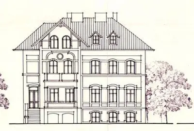 Das Gebäude in dem sich die Ferienwohnung befindet