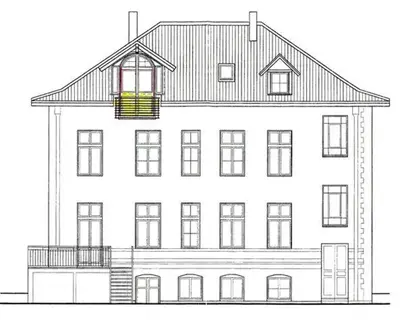 Das Gebäude in dem sich die Ferienwohnung befindet