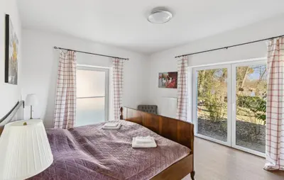Ein Bett oder Betten in einem Zimmer der Unterkunft Landleben