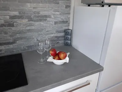 Küche/Küchenzeile in der Unterkunft Ruheoase Waldblick