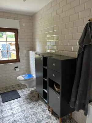 Ein Badezimmer in der Unterkunft Haus an der Spree