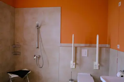 Ein Badezimmer in der Unterkunft Hofensemble nahe Berlin