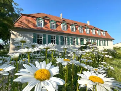 Ein Garten an der Unterkunft Gutshaus Lietzow