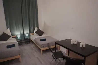 Ein Bett oder Betten in einem Zimmer der Unterkunft Modernes Zuhause im Zentrum von Schöneberg