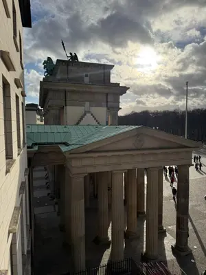 Ein Balkon oder eine Terrasse in der Unterkunft Gästewohnung Scharfe Lanke