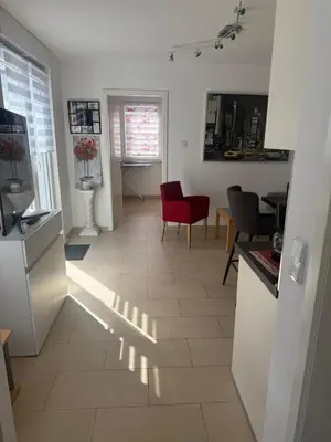 Küche/Küchenzeile in der Unterkunft Gästewohnung Scharfe Lanke