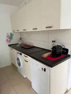 Küche/Küchenzeile in der Unterkunft Gästewohnung Scharfe Lanke