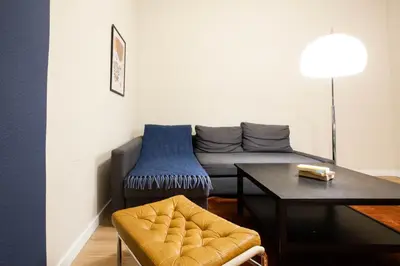 Ein Sitzbereich in der Unterkunft Studio Centrál