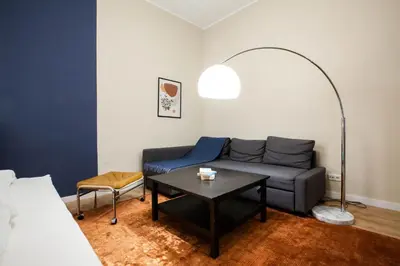 Ein Sitzbereich in der Unterkunft Studio Centrál