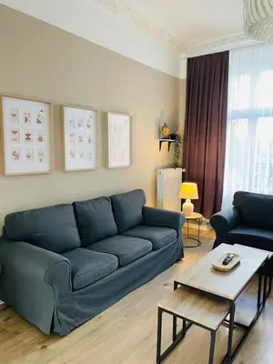 Ein Sitzbereich in der Unterkunft StadtOase - Im Kiez von Neukölln 3Zi 100qm