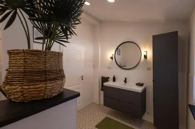 Ein Badezimmer in der Unterkunft Bungalow zum Wohlfühlen