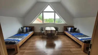 Ein Bett oder Betten in einem Zimmer der Unterkunft FeWo im Dahme-Seengebiet nahe Berlin