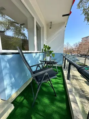 Ein Balkon oder eine Terrasse in der Unterkunft Damaschke Apartment 1 Kurfürstendamm