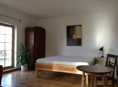 Ein Bett oder Betten in einem Zimmer der Unterkunft Buchbinderhof in Uckermark