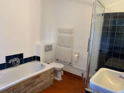 Ein Badezimmer in der Unterkunft Buchbinderhof in Uckermark