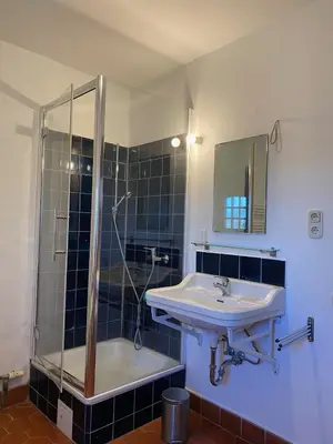 Ein Badezimmer in der Unterkunft Buchbinderhof in Uckermark