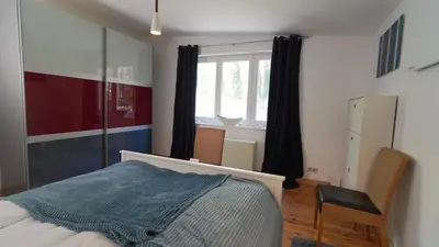 Ein Bett oder Betten in einem Zimmer der Unterkunft Gartenhaus in Potsdam Wilhelmshorst
